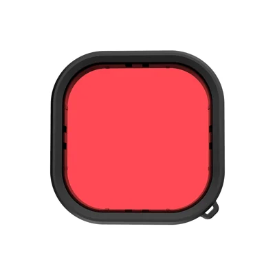 TELESIN AT1101 Objektivfarbfilter für Actionkamera, Tauchfilter für Gopro Hero 9 Gehäuse Wasserdichte Tasche – Rot