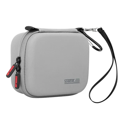 STARTRC pour DJI Osmo Action 6 étui de rangement pour appareil photo sac de transport portable en cuir PU - Gris