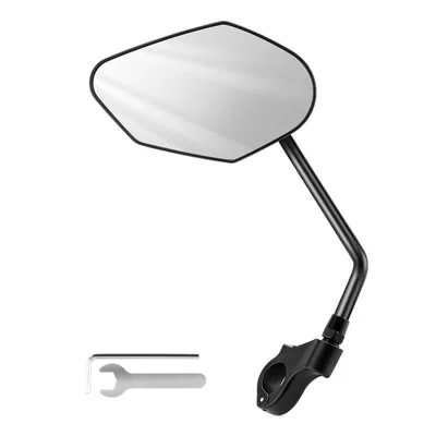 WEST BIKING YP0720052 1Pc Bicycle Rearview Mirror 360 Degree Rotation Anti Shake HD Wide View Cycling Mirror - Black/Left