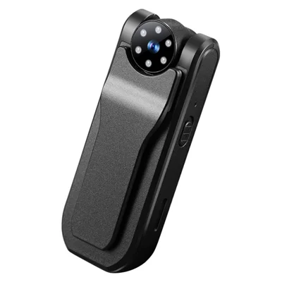 M23 4K Ultra HD Clip-on Mini Body Camera 180 Degree Rotating Lens Night Vision WiFi Video Recorder (without TF Card) - Black