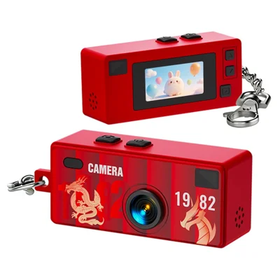 G1 Mini Thumb Camera 1080P HD Video Recording 0.96 Inch TFT LCD Screen 60 Degrees Wide Angle Digital Camera for Students Kids (No Memory Card) (No Memory Card) - Dark Red