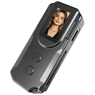 P100 Mini Camera 1080P HD Video Audio Recording Wearable Recorder with Lanyard - Black