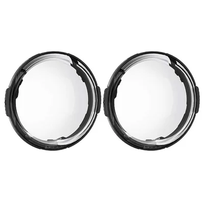 2Pcs for Insta360 X6 Action Camera Lens Protector Optical Glass 9H Hardness AR Coating Anti Fog Cover - Black