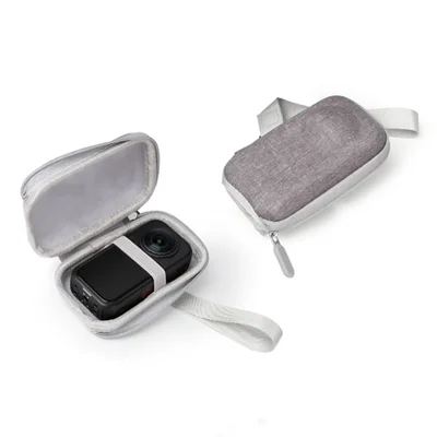 For Insta360 X6 Storage Bag EVA Hard Shell Shockproof Carrying Case with Wrist Strap - Grey
