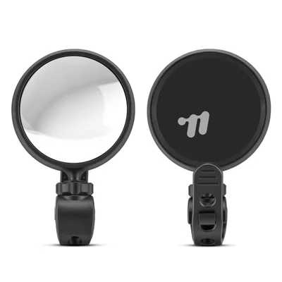 WEST BIKING YP0720057 2 Pièces Rétroviseur Vélo Réglable à 360° Miroir Convexe Grand Angle pour Vélo - Noir