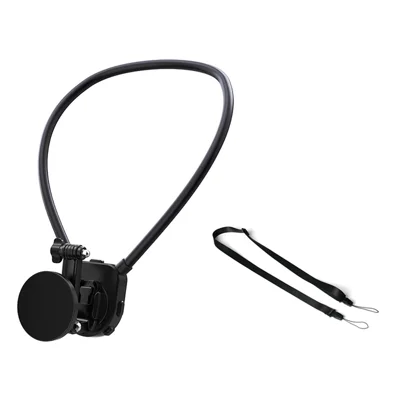 FLW430 Magnetic Sports Camera Neck Mount Adjustable Hanging Neck Phone Holder - Black