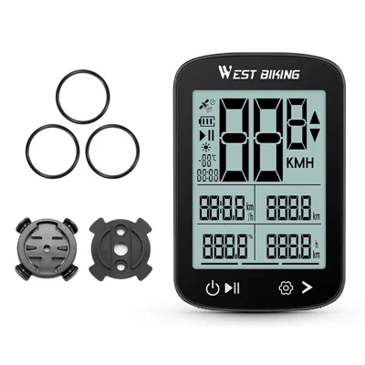 WEST BIKING YP0702114 GPS Bike Computer Bluetooth-compatible Cycling Speedometer IPX7 Waterproof for Road Mountain Bike - Black