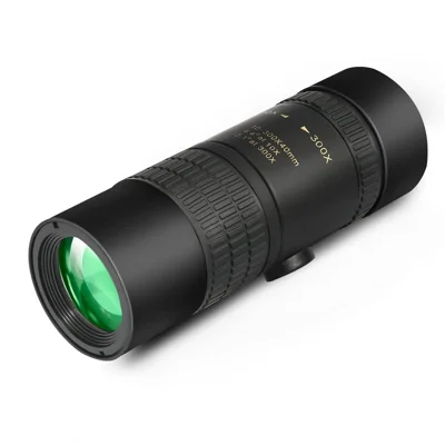 AM-D14 10-30X30 High Power Monocular Waterproof BAK4 Prism Multi-Layer Coated Monocular Double Focus Portable Monocular for Outdoor Sports