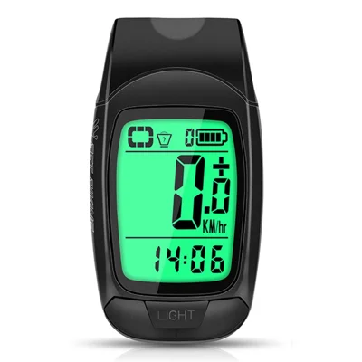 WEST BIKING YP0702095 Ordinateur de vélo 3-en-1 Phare klaxon Vélo Cyclisme Odomètre numérique sans fil