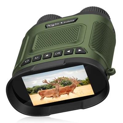 DT29 3-inch HD Photograph Infrared Binoculars for Bird Watching, Recording, Digital Binoculars with Night Vision - Army Green
