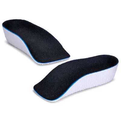 1 Pair 3.5cm Shoes Inner Heightening Insole Arch Support Invisible Soft Breathable Insole - Men / Black