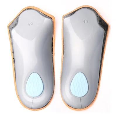 1 Pair PU Leather Orthopedic Insoles Orthotics Sole Pad for Flat Foot Heel Pain Arch Support Sole Insert - 35 / 36