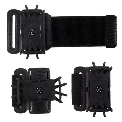 4-6.5 inch Rotating Sports Running Armband Mobile Phone Arm Bag Adjustable Wrist Bag - Black