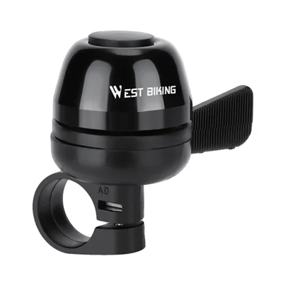 WEST BIKING YP0706064 Aluminum Alloy Bike Bell Anti Slip Striker Bicycle Cycling Bell for Mountain Bike