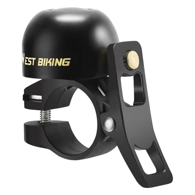 WEST BIKING YP0706072 Copper Alloy Bicycle Bell High Decibel Crisp Sound Mountain Road Bike Safety Horn - Black