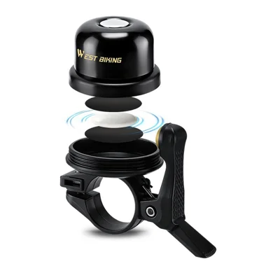 WEST BIKING YP0706074 Copper Bicycle Bell for AirTag Holder Anti-Theft Mountain Road Bike Warning Horn - Copper Bell