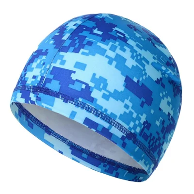 Casquette d'été de cyclisme rapide et déperlante, Casque de moto, Chapeau doublure - Camouflage bleu