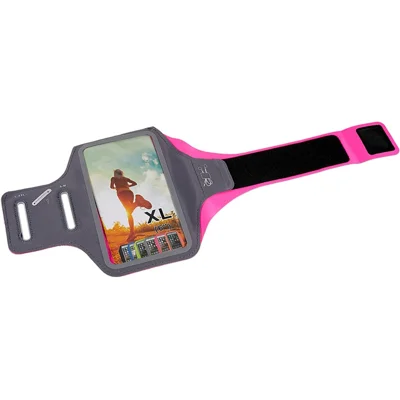 Outdoor Running Sports Arm Bag 6-inch Phone Touch Screen Armband Storage Bag with Earphone Hole - Rose