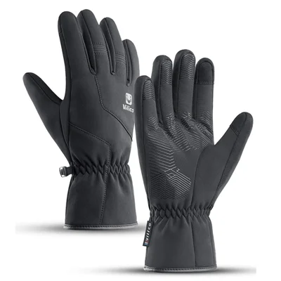 VILICO A0101 Un par de guantes cortaviento con función táctil para la pantalla para ciclismo, pesca - Negro / S