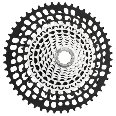 ZTTO 12 Speed 11-50T Ultra Light Aluminum Alloy + Steel Mountain Bike Cassette Freewheel for HG Hub - Black+Silver