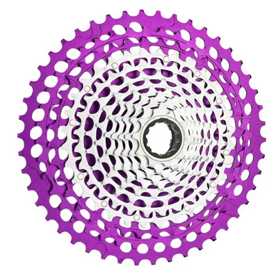 ZTTO 12-Speed 10-46T Mountain Bike XD Cassette Lightweight MTB Freewheel Sprocket - Purple+Silver