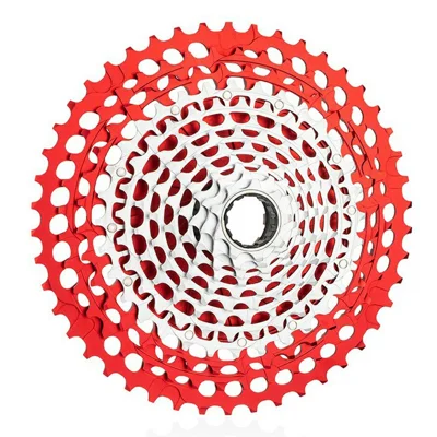 ZTTO 12-Speed 9-46T Mountain Bike XD Cassette Lightweight MTB Freewheel Sprocket - Red+Silver