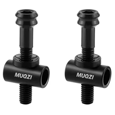 MUQZI 1 paar M5x30MM fietszadelklembouten van titaanlegering, zadelbevestigingschroeven voor fietszadel - Zwart