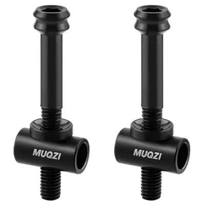 MUQZI Bike Seatpost Clamp Titanium Alloy Bolts M5x40MM 1Pair Saddle Clamp Fixing Screws for Bicycle Seat Post - Black