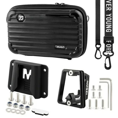 MUQZI Portable Bike Storage Bag with Base / Pig Nose Buckle / Strap Bicycle Bag Set - Black