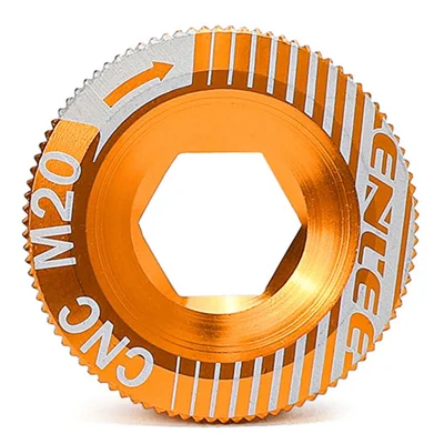 ENLEE Aluminum Alloy CNC Bike Crank Cover Screw Cap M18/M20 Bolt Bicycle Crankset Cover Cycling Accessories - M20 Gold