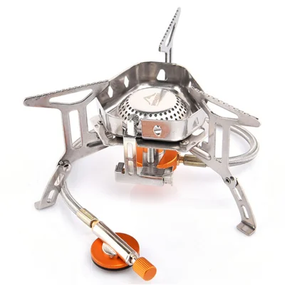 WIDESEA Windproof Camping Gas Stove Portable Folding Burner for Outdoor Backpacking Hiking Picnic - WSS-207/for Flat Tank