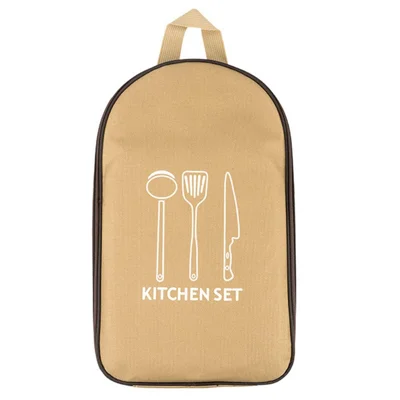 AOTU AT6413-1 Sac de Rangement pour Vaisselle de Camping en Toile Oxford - Kaki