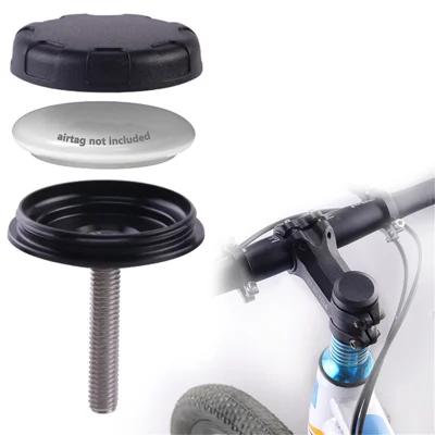 For AirTag Bicycle Headset Holder Bluetooth-compatible Tracker Bracket Protective Case - Round