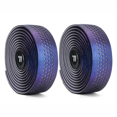 WEST BIKING YP0804104 2 Unidades Fita para Guiador de Bicicleta Silicone + EVA Amortecedora Antiderrapante para Bicicleta de Estrada - Roxo Degradê