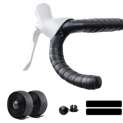 BENGGUO BG-5330 2m Estrado de Guiador para Bicicleta de Estrada 3mm Absorção de Choque PU + EVA com Revestimento Antiderrapante - Preto