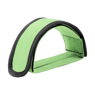BENGGUO 1 Unidade 11,3 x 5,4 cm Cinta de Nylon Ajustável para Pedal de Bicicleta com Fecho de Velcro e Dupla Fixação para Ciclismo - Verde