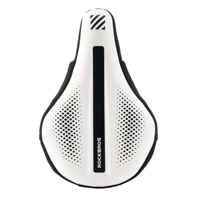 ROCKBROS LF260244 Накидка на седло велосипеда из искусственной кожи с противоскользящим основанием и креплением на перекрёстной липучке для шоссейных, горных и складных велосипедов