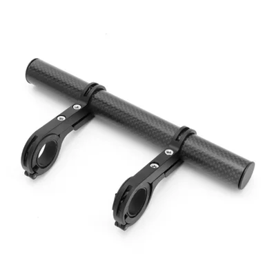 BG-799 Extensor de Manillar de 20 cm Soporte para Bicicleta MTB Soporte para Luz Delantera y Cronómetro - Negro