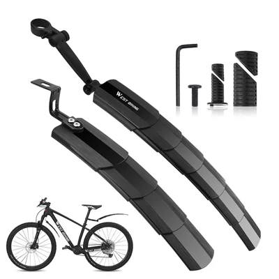 WEST BIKING YP0714023 1 Paar Teleskop-Fahrrad-Kotflügel-Schutz Fahrrad Vorder- und Hinterkotflügel-Set
