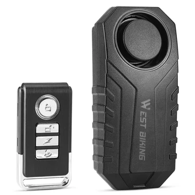 WEST BIKING YP0706052 Alarme de Bicicleta Sem Fio, Controle Remoto Anti-Roubo para Bicicleta, Scooter, Alarme Sonoro Muito Alto