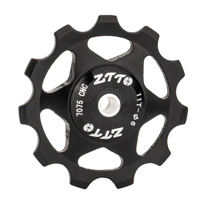 ZTTO 11T MTB Fahrrad Schaltwerk Röllchen Lager Aluminiumlegierung Fahrrad Führungsrolle - Schwarz