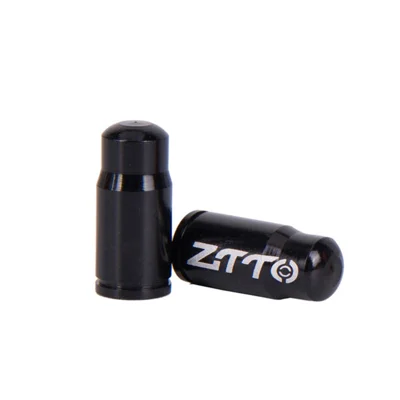 ZTTO 1Pc Aluminum Alloy Bicycle Tire Valve Cap Bike Presta Valve Dustproof Cap - Black