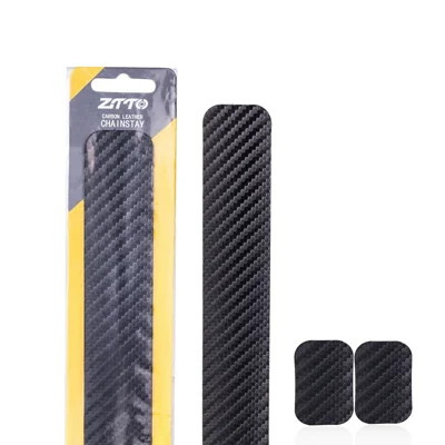 ZTTO 1 Set Bike Chainstay Protector Bicycle Chain Guard Pad Carbon Fiber Texture Protective Sticker