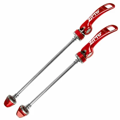 ZTTO QR1 1 Pair Bike Axle Quick Release Skewer MTB Bicycle Front Rear Axle Wheel Hub Quick Release Rod - Red