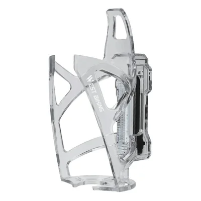 WEST BIKING YP0704049 For Mountain Road Bike Water Bottle Cage with Detachable Warning Light - Transparent