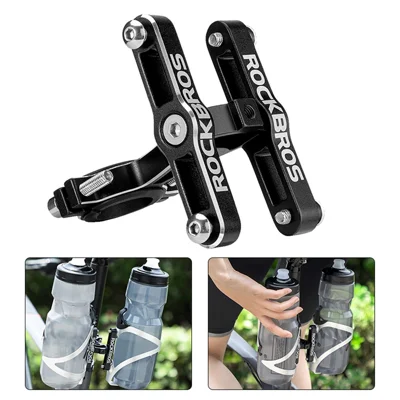 ROCKBROS KS-415 Lega di Alluminio MTB Bici da Strada Adattatore per Porta Borraccia Doppio Lato Porta Borraccia Supporto Adattatore