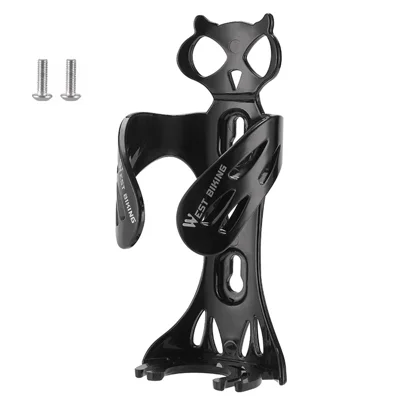 WEST BIKING YP0704044 Bike Water Bottle Cage High Strength PC Bicycle Bottle Holder Bracket - Black