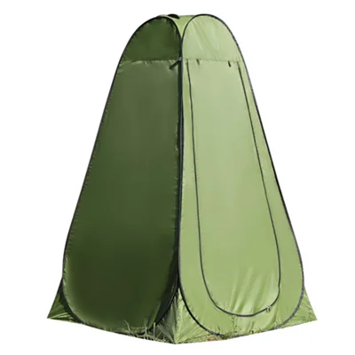 Outdoor Privacy Tent Toilet Shower Tent Changing Room Waterproof Shelter for Two Persons, 150*150*190CM - Army Green