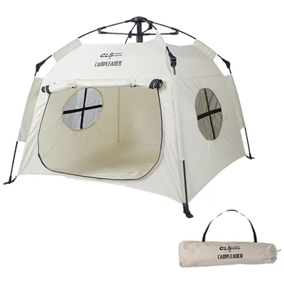 CLS Portable Folding Dog Cat Tent Oxford Cloth Outdoor Camping Hiking Breathable Pet House Cage - White