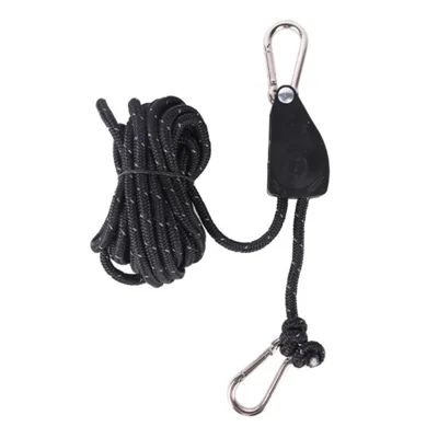 AOTU Adjustable Lanyard for Tent Fan Plant Lamp Rope Ratchet Hanger Lifting Pulley Hook Camping Buckle